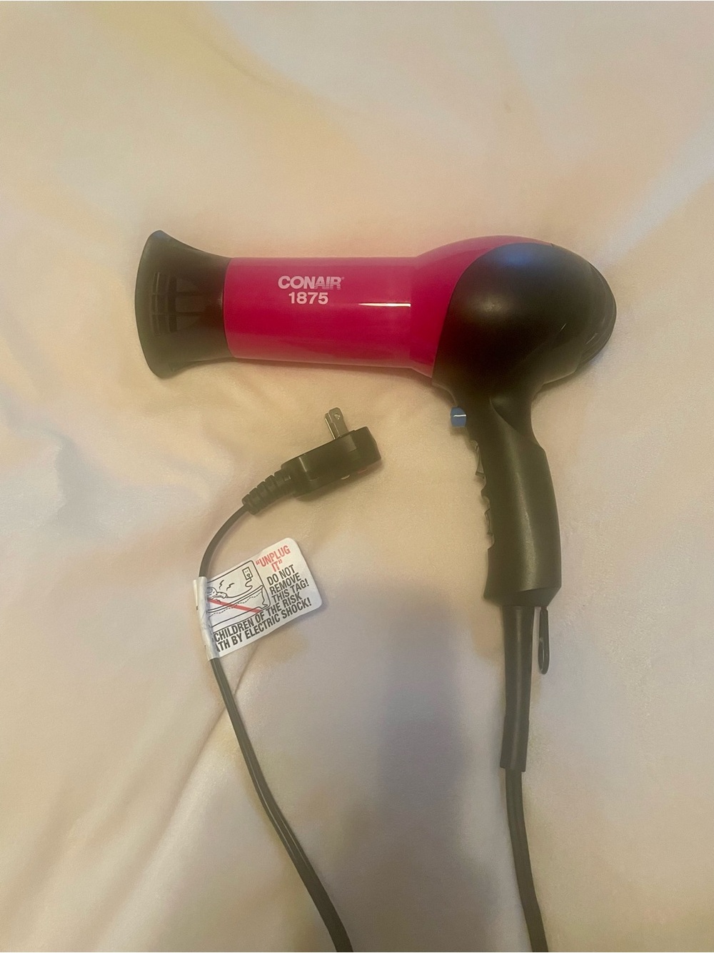 Conair 1875 Pink/Black Hair Dryer